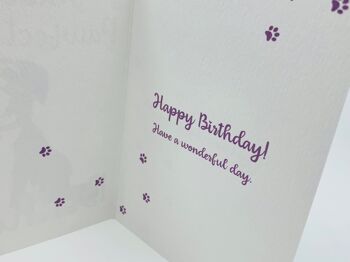 Carte d'anniversaire de chien mignon A6 avec enveloppe, anniversaire de LUCY Pawfect 9