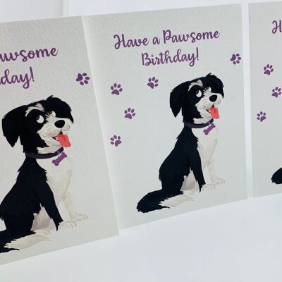 Cute Dog A6 Greetings Card with Envelope, LUCY