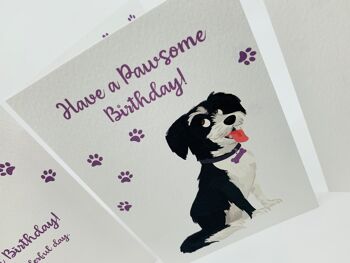 Carte de voeux A6 chien mignon avec enveloppe, LUCY 2