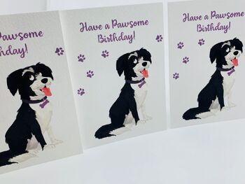 Carte de voeux A6 chien mignon avec enveloppe, LUCY 9