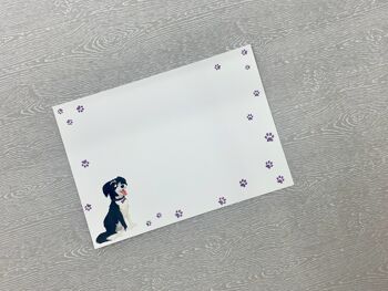 Cute Dog A6 6 Notecards Set avec enveloppes et bande de ventre. Parfait pour rester en contact. Bonjour Merci et simple pour votre propre message! 2