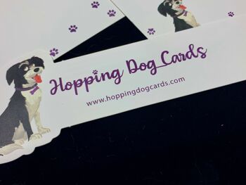 Cute Dog A6 6 Notecards Set avec enveloppes et bande de ventre. Parfait pour rester en contact. Bonjour Merci et simple pour votre propre message! 6