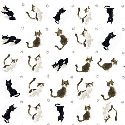 Cute Cats Wrapping Paper Cat Themed Gift Wrap for Birthdays and Celebrations