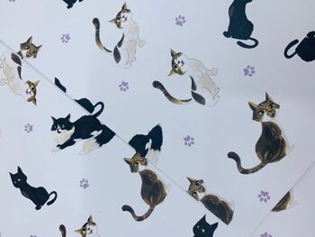 Papier d'emballage de chats mignons Emballage cadeau sur le thème des chats pour les anniversaires et les célébrations 5