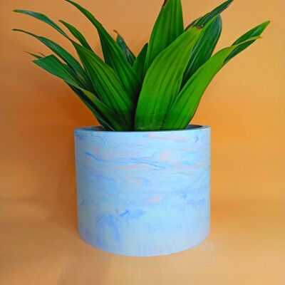 BLUETTE marbled plant pot