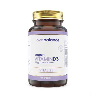 Vitamina D3 vegana 1000ie | 60 cápsulas