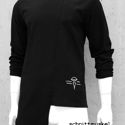 asymmetrical long-sleeved shirt "madai"