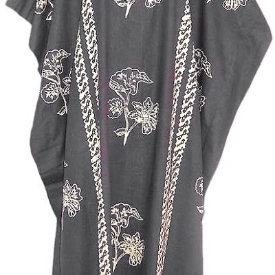 JAVA 100% Cotton Hand Made Kaftan Dress in many colours - grey