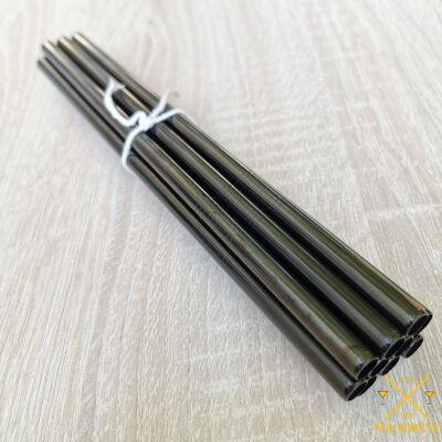 Stainless steel straws SMOOTHIE ⍉ 0.8cm - Black