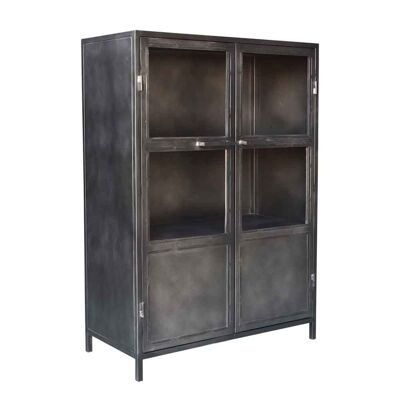 Rough 2 Door Glass Cabinet Small 80x40x120 cms -CAIG003RP5
