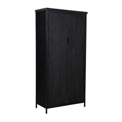 Cod 2 Door Black Cabinet 180x40x90 cms -CMAM003BLC