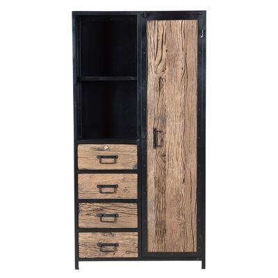 Raw Sleeper Wooden Cabinet 90x35x176 cms -CAIR001BPC