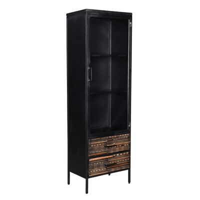 Malibu Cabinet 1 Door 2 Drawer 60x40x190 cms -MMCB002BLC