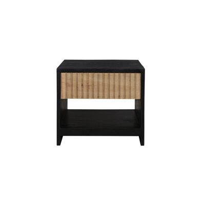 Piano 1 Drawer Mango Wood Side Table 50x50x42 cms -PCET001NAT