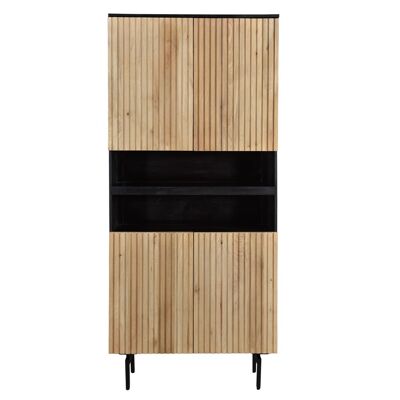 Piano 4 Door Mango Wood Cabinet 200x40x90 cms -PCAM001NAT