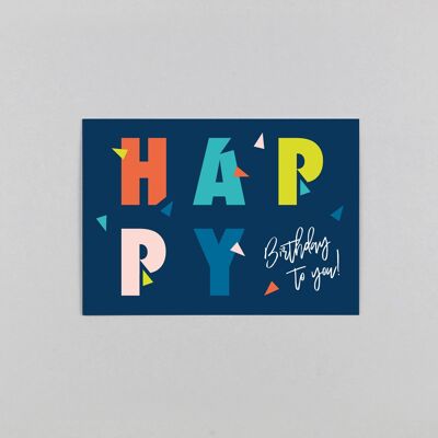 Cartolina di buon compleanno felice