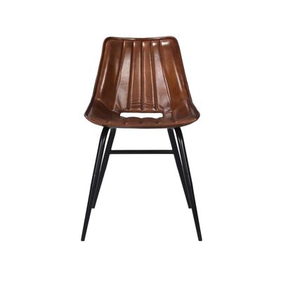 2 Pc Spa Leather Chair Cognac 46x52x80 cms -DLCS003COG