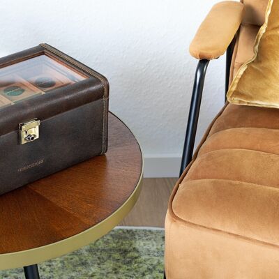 20's watch case, leather, Cubano Collection