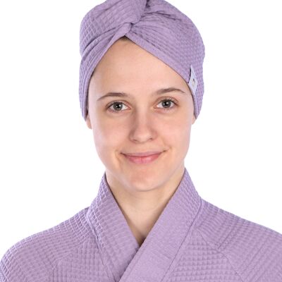 Turbante de tejido gofre para secar el cabello LILLAC, talla única