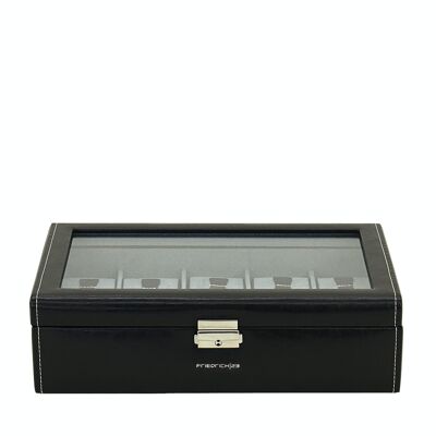 Caja para 10 relojes, tapa de cristal, Colección Bond