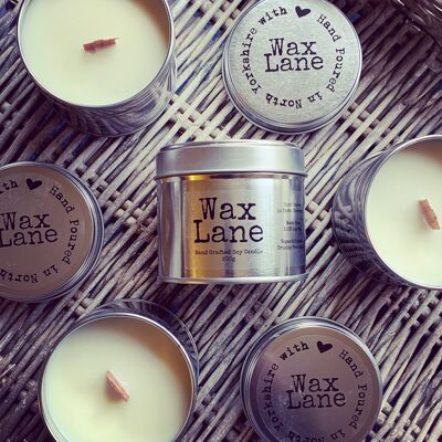 Vela Tin Woodwick 20cl - Lima, Albahaca y Mandarina