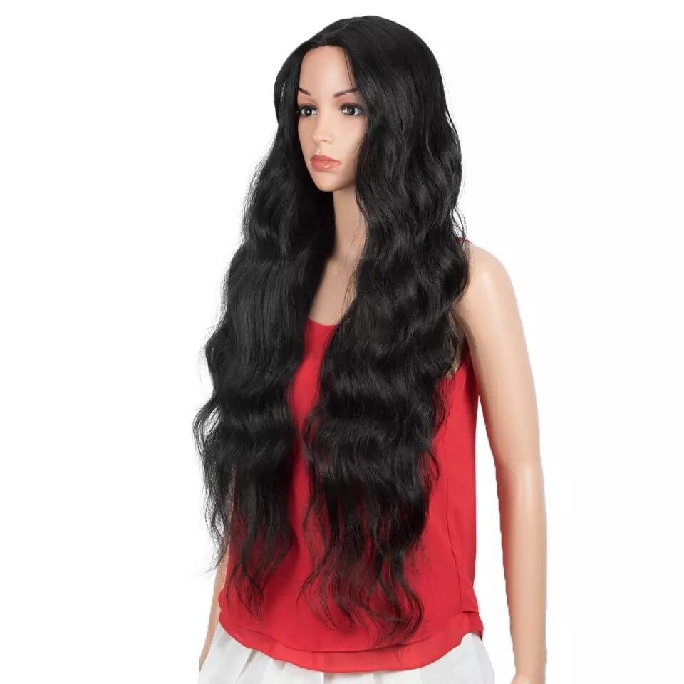 Buy wholesale 34 Wavy Lace Front Wig Human Hair Blend