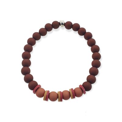 Disque de bracelet | Marron foncé/Marron clair