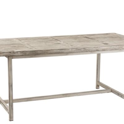 mesa de comedor ibiza rectangular madera blanco lavado