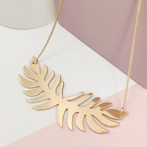 Collier double feuille