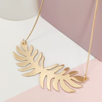 Collier double feuille 1