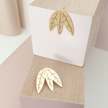 Boucles d'oreilles feuilles ajourées 1