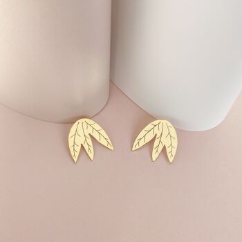 Boucles d'oreilles feuilles ajourées 4