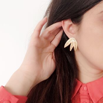 Boucles d'oreilles feuilles ajourées 5