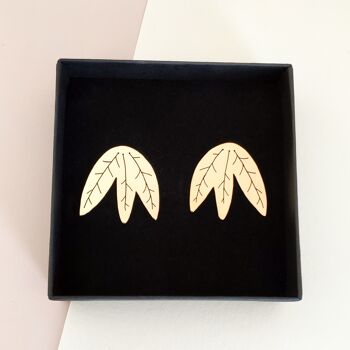 Boucles d'oreilles feuilles ajourées 7