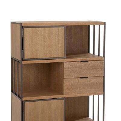 armario compartimentos madera/metal natural