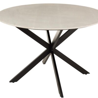 mesa del comedor marc marmol/hierro blanco/negro