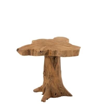 mesa auxiliar arbol teca madera natural