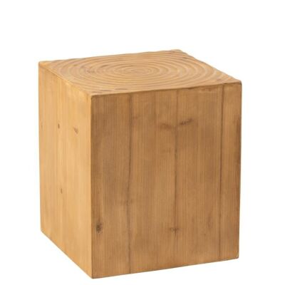 mesa auxiliar/taburete circulos madera de abeto natural