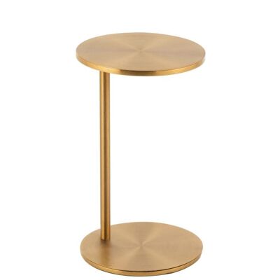 mesa auxiliar redondo hierro opaque oro