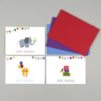 Carte postale anniversaire éléphant Max 3