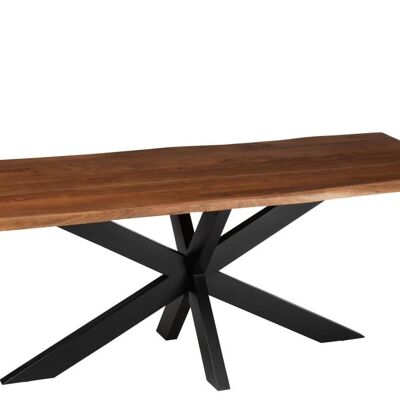 mesa del comedor gerard grande madera acacia marron