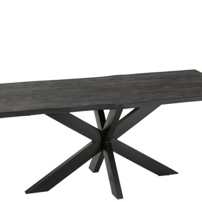 mesa del comedor gerard grande madera acacia negro