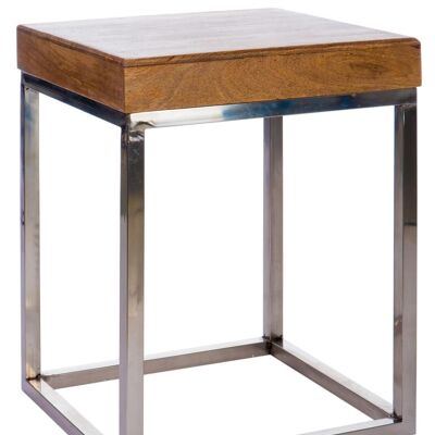 mesa auxiliar madera/metal 45x45x60cm