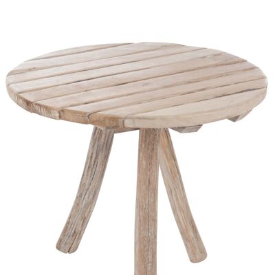 mesa redonda 3 patas madera natural