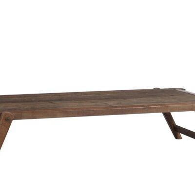 mesa cama militar madera natural