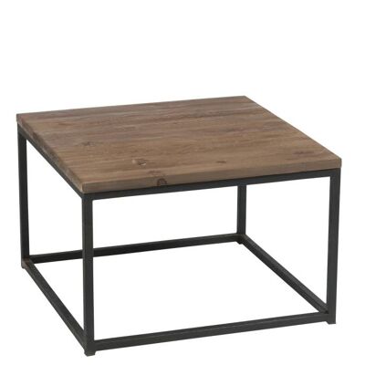mesa auxiliar madera/metal marrón+negro