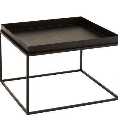 mesa auxiliar cuadrada metal negro large