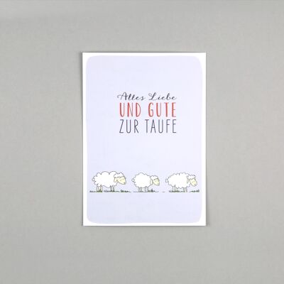 Postkarte Taufe Mattes