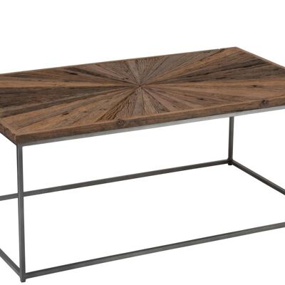mesa de salon shanil madera/hierro natural/gris