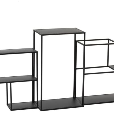 estanteria colgante 3 partes modular metal negro